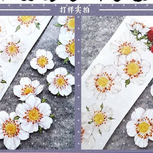Beeren Blumen PET Tape, Washi Tape, Kawaii Aufkleber, Junk Journal Kit für Planer, Scrapbook| YMS-03
