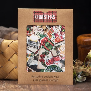 Kit de diário de Natal com 138 peças, Papai Noel, diário de marcadores, adesivos decorativos, AL499