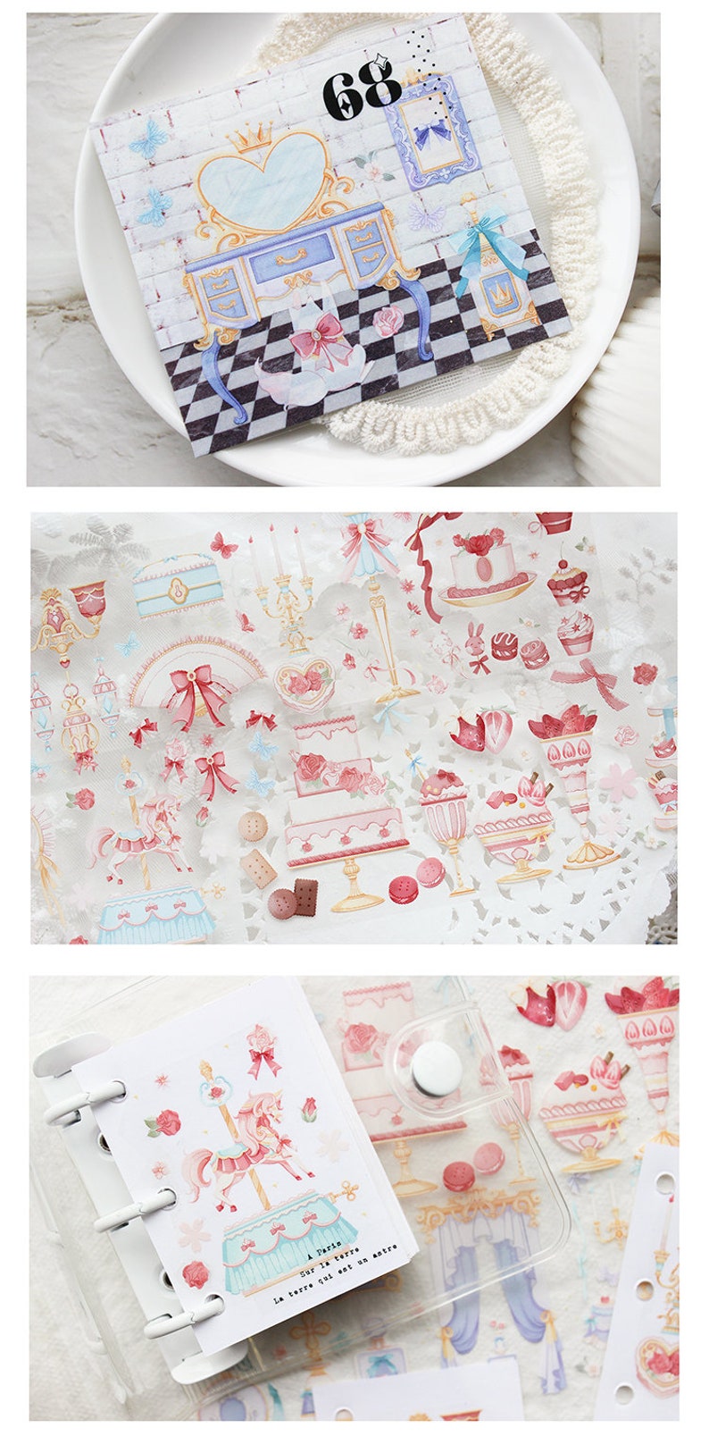 washi tape roll,masking tape Washi tape deco tape| Alice/'s Cute Room 60mm*10m,210315-06 Funiture themed PET Tape