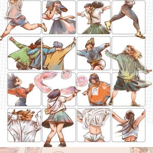 YDK-washitape, kawaiistickers voor dagelijkse planner, Bullet Journal, junkjournal| Free like Wind, Crazy Girl, Nailyo-23