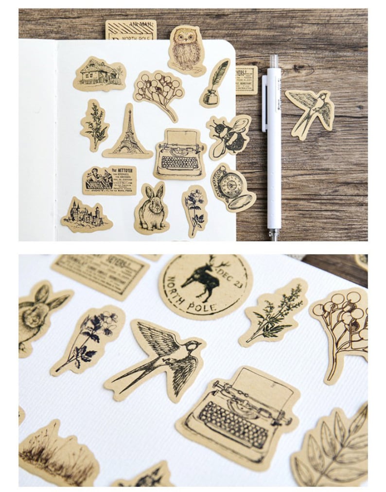 46pcs stickers pack scrapbook stickers stickers vinyl Etsy