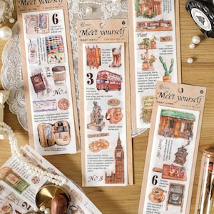 Washi-stickers voor reizen, Bullet Journal-stickers, decoratieve stickers, junkjournal, Coffee Cafe, schrijfhulpmiddel, Artist Tools, AL822