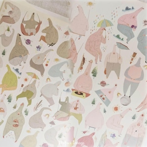 Strange Boys and Girls YDK Washi Tape, süsse Aufkleber, Bullet Journal, Planer, Junk Journal, Nailyo-93
