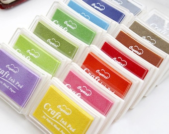 Ink Pad  for Wood Rubber Stamps, Clear Stamps, 16 color