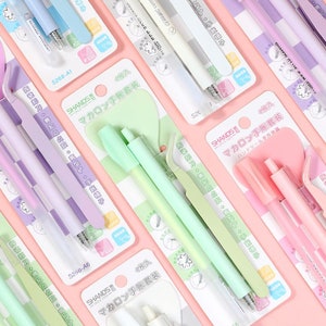 Juego de herramientas para diario, papelería, planificador, pinzas para pegatinas, pinzas para manualidades, cortador de papel, pegamento para bolígrafos, ideal para la vuelta al cole (4 piezas, AL838)