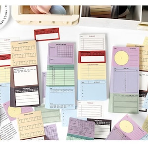 240 pezzi Planner Memo Pad, Post-it, Planner settimanale, Planner mensile, Tracker delle abitudini, Elenco delle cose da fare, Tracker del tempo, Grafici a torta, AL945