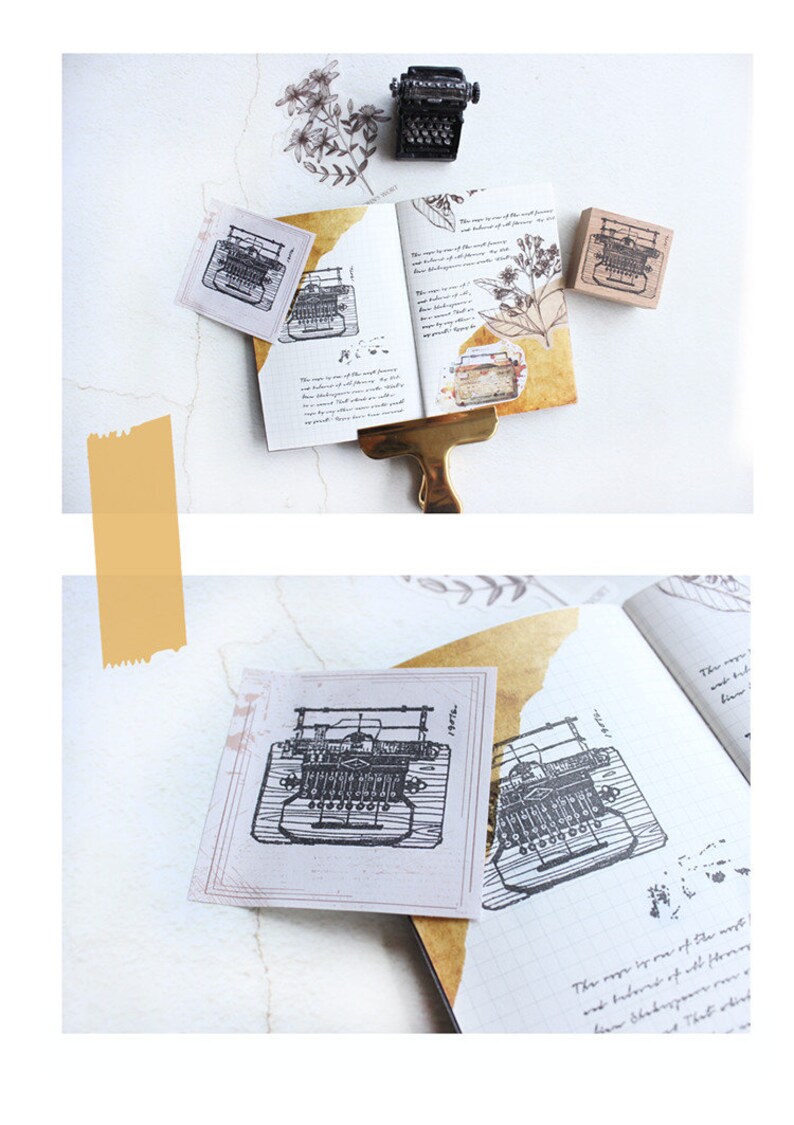Rubber Stamps Rubber Stamps Vintage Rubber Stamp Set Wood Etsy
