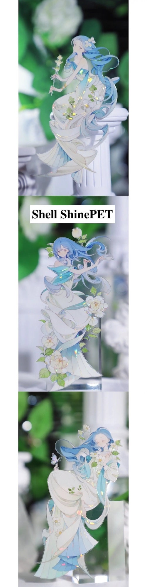 RICH TAPES Florale PET Sticker - Handgezeichnete Muster | 8 Cm Breite | 5 M Länge