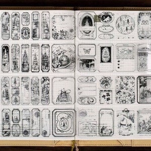 Forest Labels PET Tape, Washi/Nastro trasparente, Adesivi Kawaii, Kit Junk Journal per Planner, Scrapbook/Reco-07
