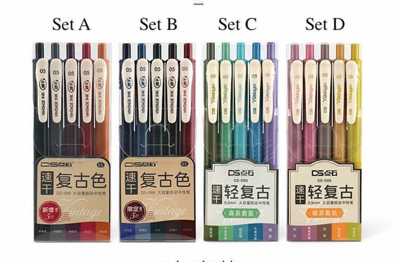20 Color Rainbow Retro Gel Pen Set, for School Supplies, Bullet Journaling,planner  Pens, Writing Instrument -  Hong Kong