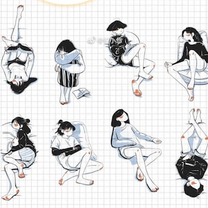 Ruban adhésif Washi YDK, stickers kawaii pour agenda, Bullet Journal, Junk Journal | Fille de l'après-midi d'été, Nailyo-70