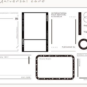 Karte Rahmen Stempel, Stempel Set, Bullet Journal Stempel, Junk Journal, Stimmung-247