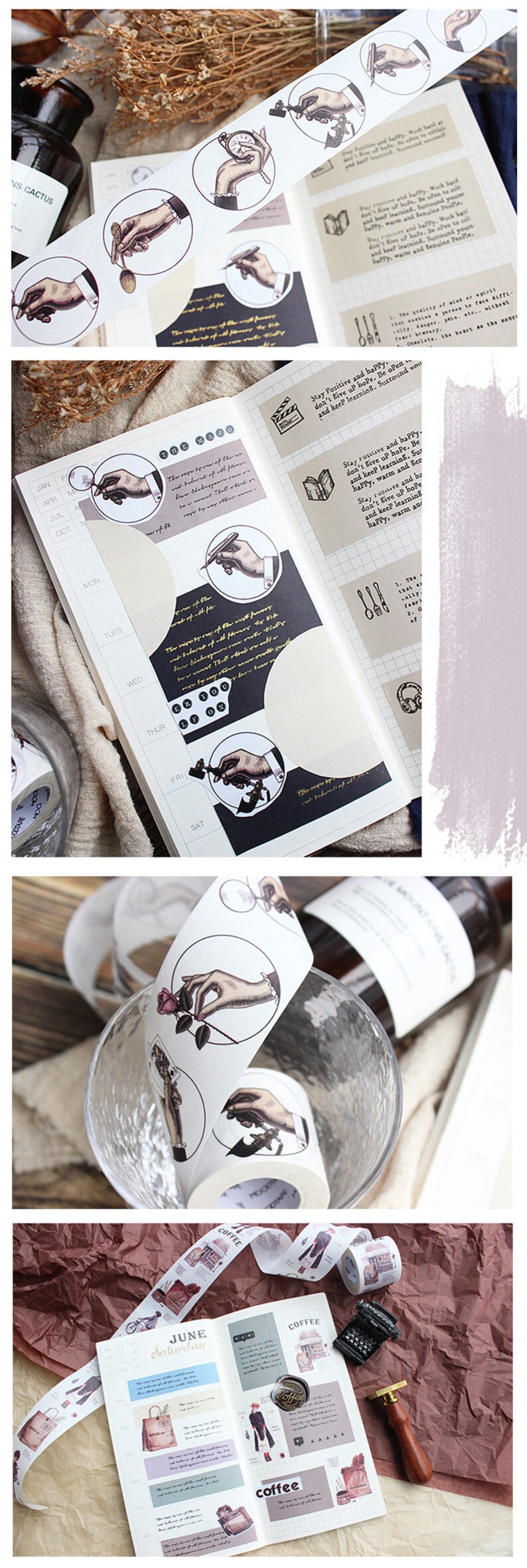washi tape roll,masking tape deco tape Washi tape Gesture Tape\uff0c38mm*10m