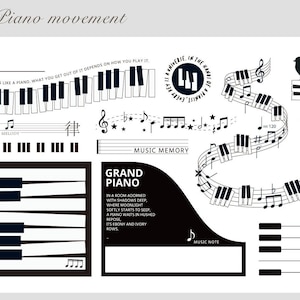 Motivstempel, Bullet Journal Stempel, Planer, Junk Journal| Klavier Moment, Musik, Stimmung-330