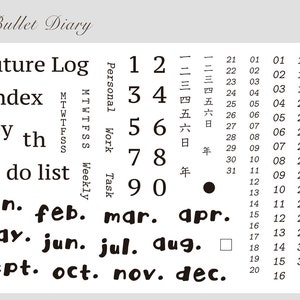 Planer Stempel, Kalender 2024 Stempel, Stempel, Bullet Journal, Tagebuch, Stempel, Time-Tracker, Stimmungs-335