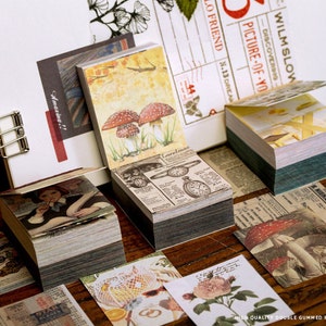 400pcs Junk Journal Kit, Mini Booklet Journal Ephemera Pack, Vellum Scrapbook Paper Kit, kit de papiers vintage, AL013/AL016/AL042/AL095