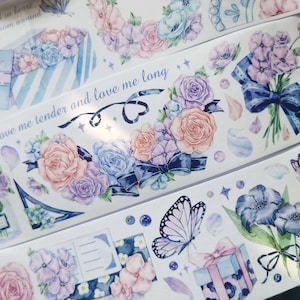 Washi Tape, Kit Junk Journal, Adesivi Kawaii, Album, Fiori, Regalo, Realheart-01