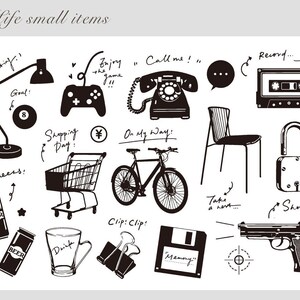 Sellos de goma, sellos transparentes, sello para bullet journal, planificador, diario basura/artículo de vida para el hogar, Mood-331