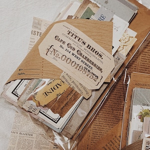 Kit de 200 papiers pour scrapbooking, kit de journal indésirable sur le thème de l'automne, paquet de billets éphémères pour journal, sac à main pour journal vintage | GB-01