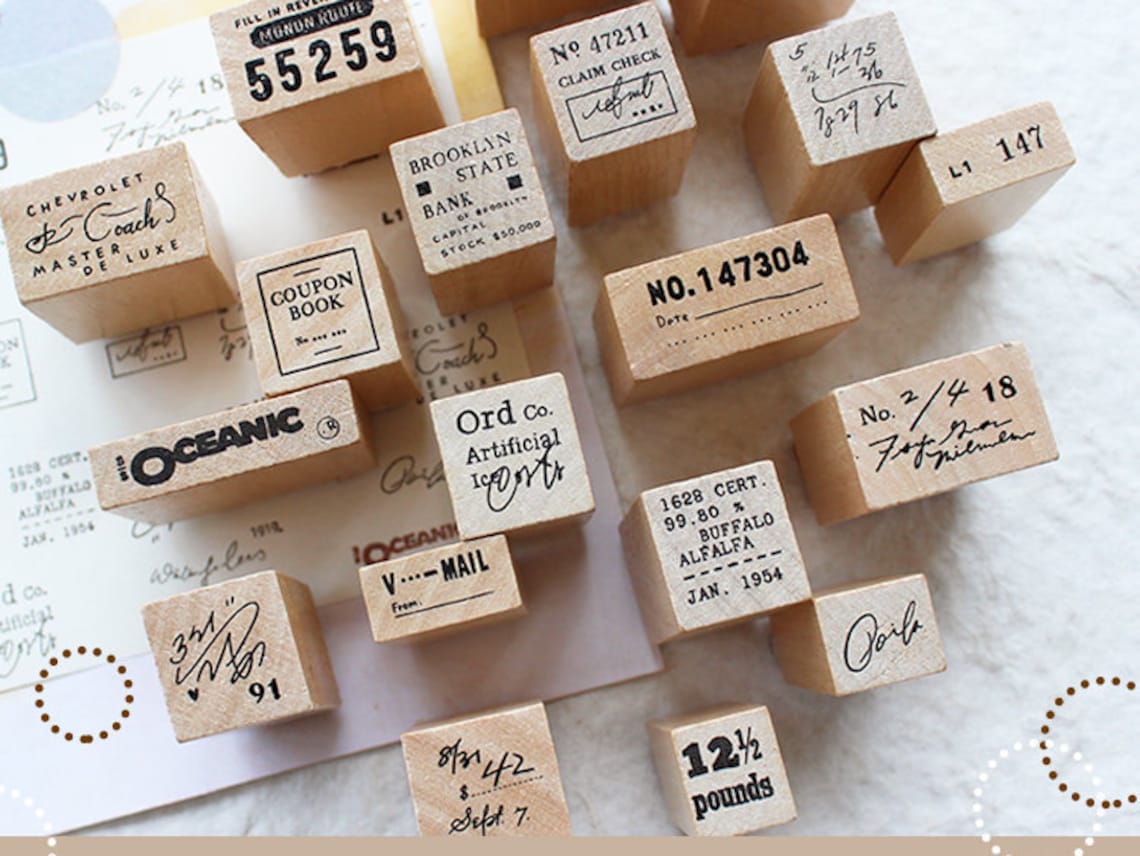 Rubber stamps rubber stamp set wood stamp wood stamps Etsy