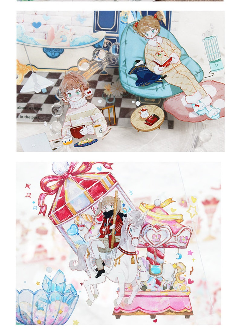 Assorted Cute Girls in Winter Washi Tape\uff0c75mm Width,210315-07 masking tape,deco tape Washi tape roll cute tape Washi tape samples