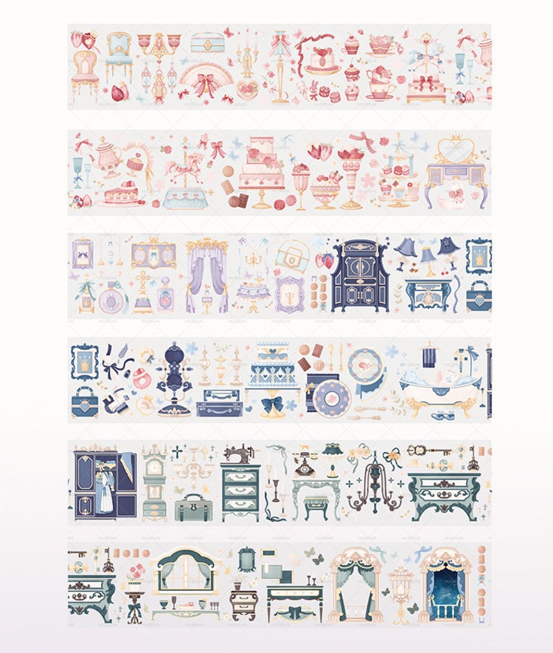 washi tape roll,masking tape Washi tape deco tape| Alice/'s Cute Room 60mm*10m,210315-06 Funiture themed PET Tape