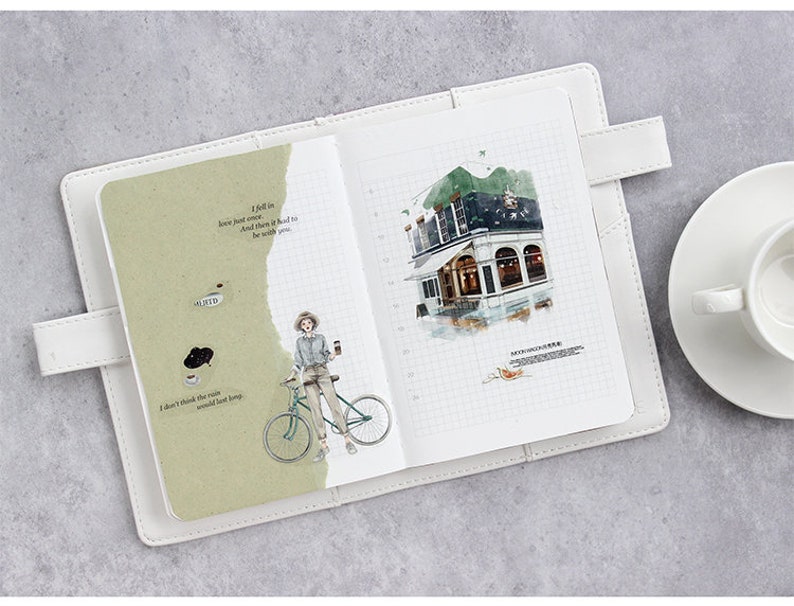 Coffee Shop Washi Tape, Junk Journal Kit, Journal Stickers for Bullet Journal, Scrapbook, Mood-01 image 7