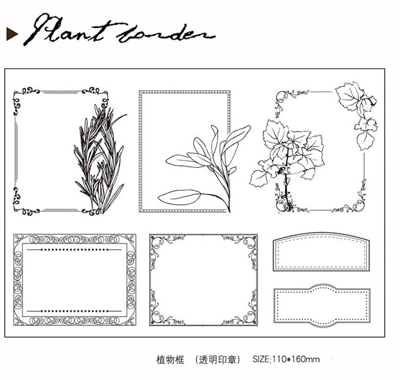 Clear stamps clear stamp set rubber stamps rubber stamp Etsy