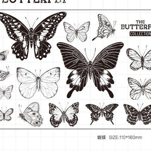 Clear stamps, clear stamp set, stempels, stempel set, schattige stempel| Vlinderstempels