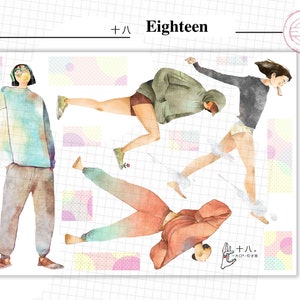 Adesivi Bullet Journal, Adesivi Scrapbook, Foglio Adesivi Washi, Adesivi Planner, Kit Journal/ Adesivi YDK/Nailyo Vol25