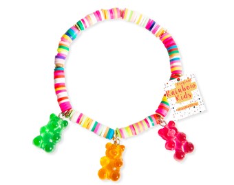 Süßes Gummibärchen Regenbogen Perlen Kinder-Armband, Mädchen, Anhänger