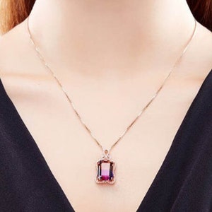 925 Jewelry,Ametrine Gemstone Necklace,Ametrine Necklace,Necklace For Woman,Anniversary Gift Necklace,Ametrine Gemstone,Wedding Gift