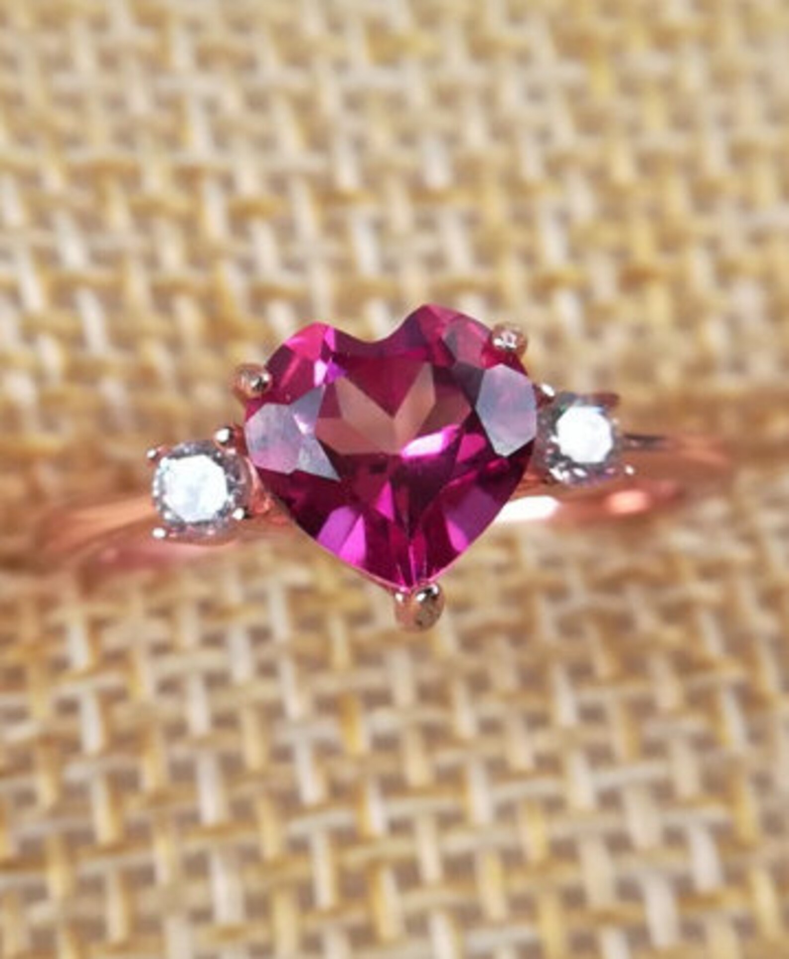 Pink Topaz Ring 925 Sterling Silver Ring Pink Topaz Wedding Etsy