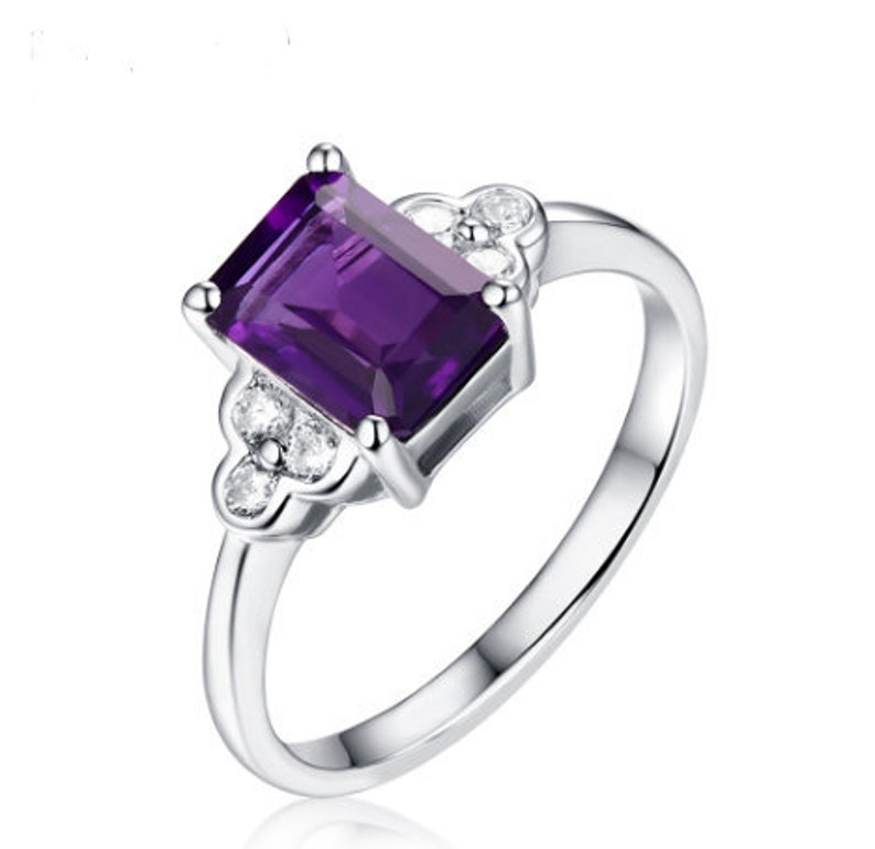 Handmade Ring Amethyst Ring 925 Sterling Silver Ring Gift For Her Silver Ring Women Ring Anniversary Rings Amethyst Engagement Ring