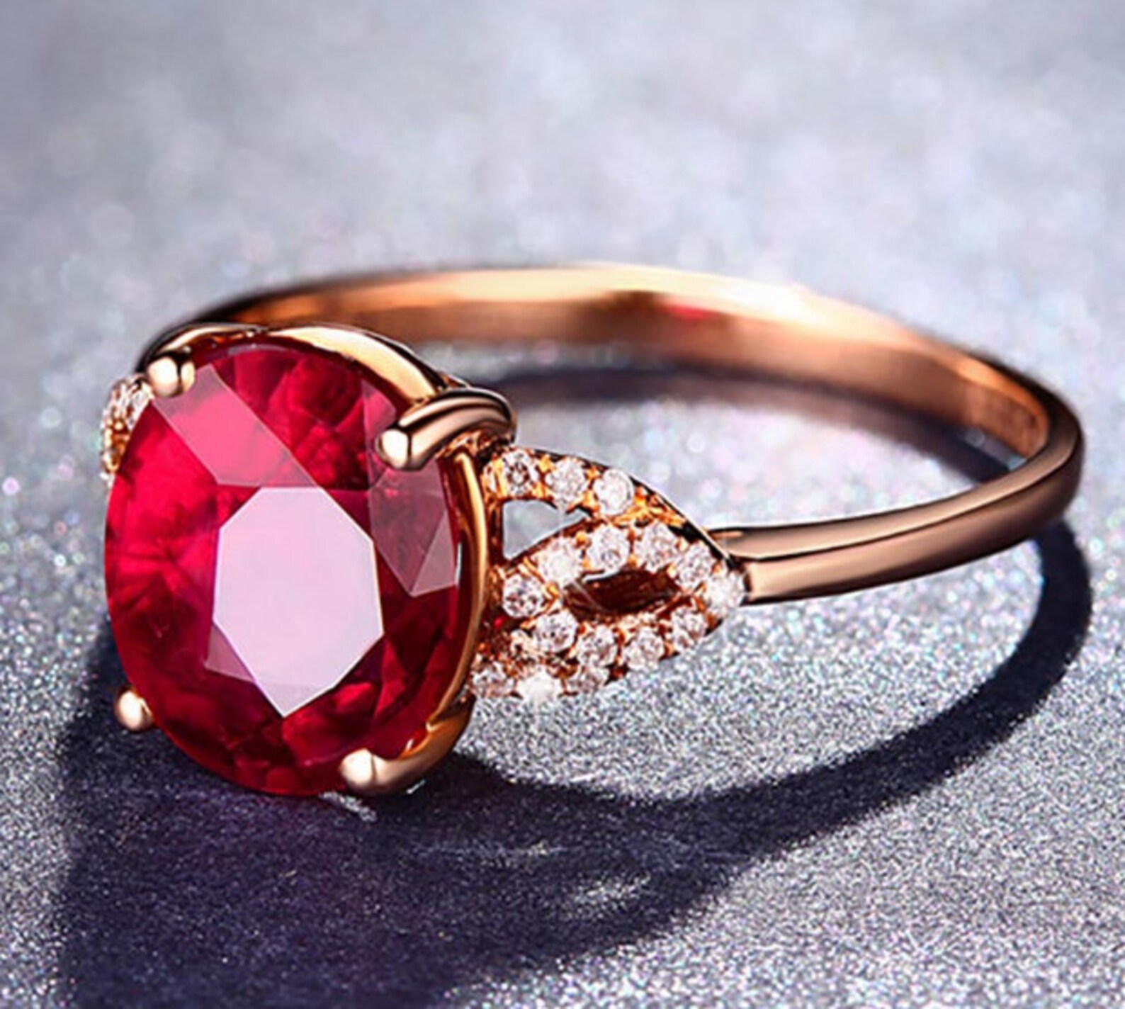 Red Ruby Ring party Jewelry925 Jewelry Ruby Gemstone Etsy