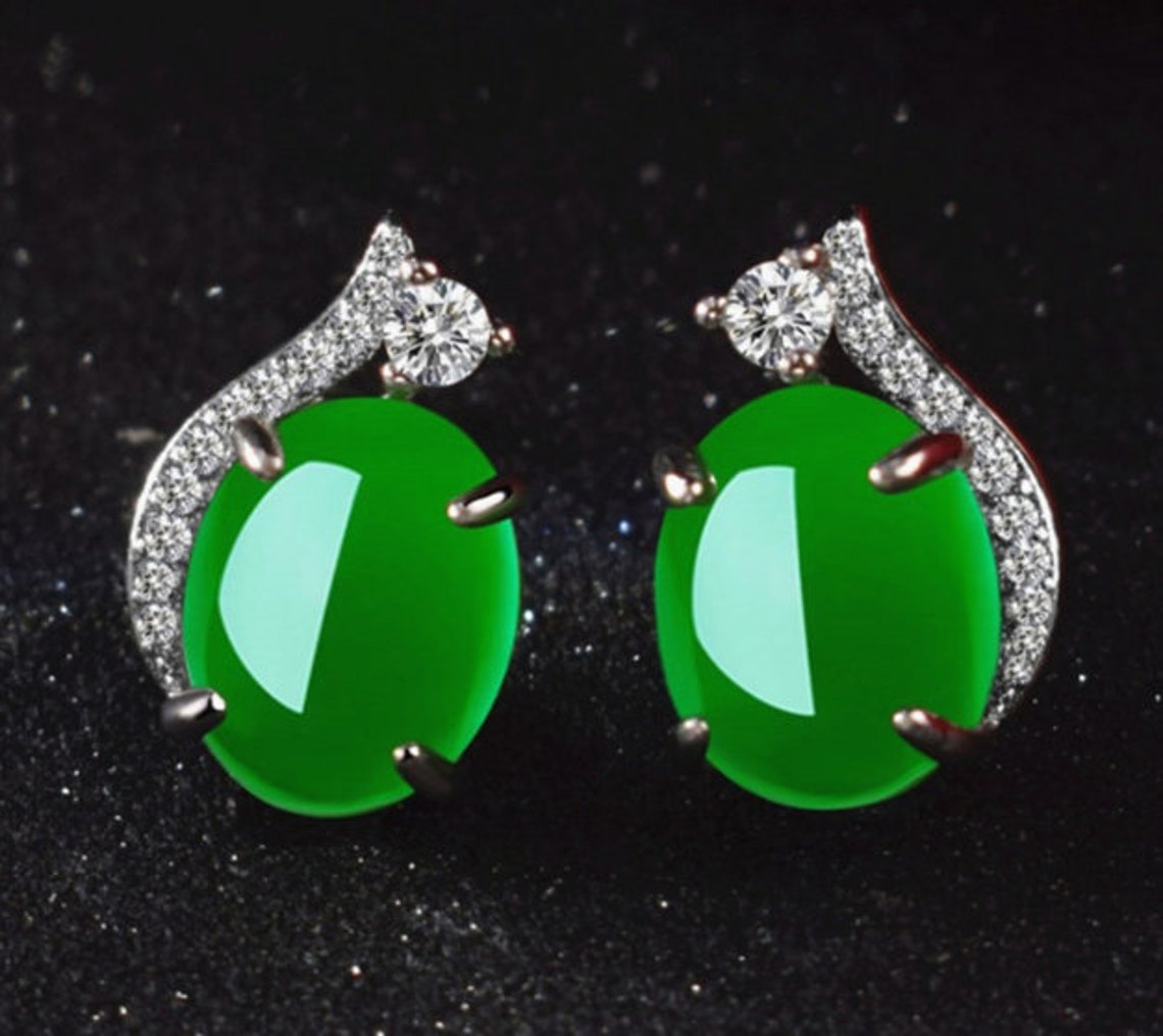 Lab Emerald Earring 925 Jewelry EarringDrop Earring Stud Etsy