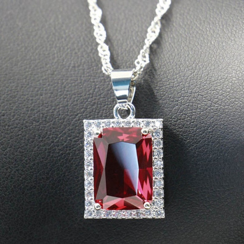 Lab Ruby Jewelry Set925 Sterling Silver JewelryRuby Etsy