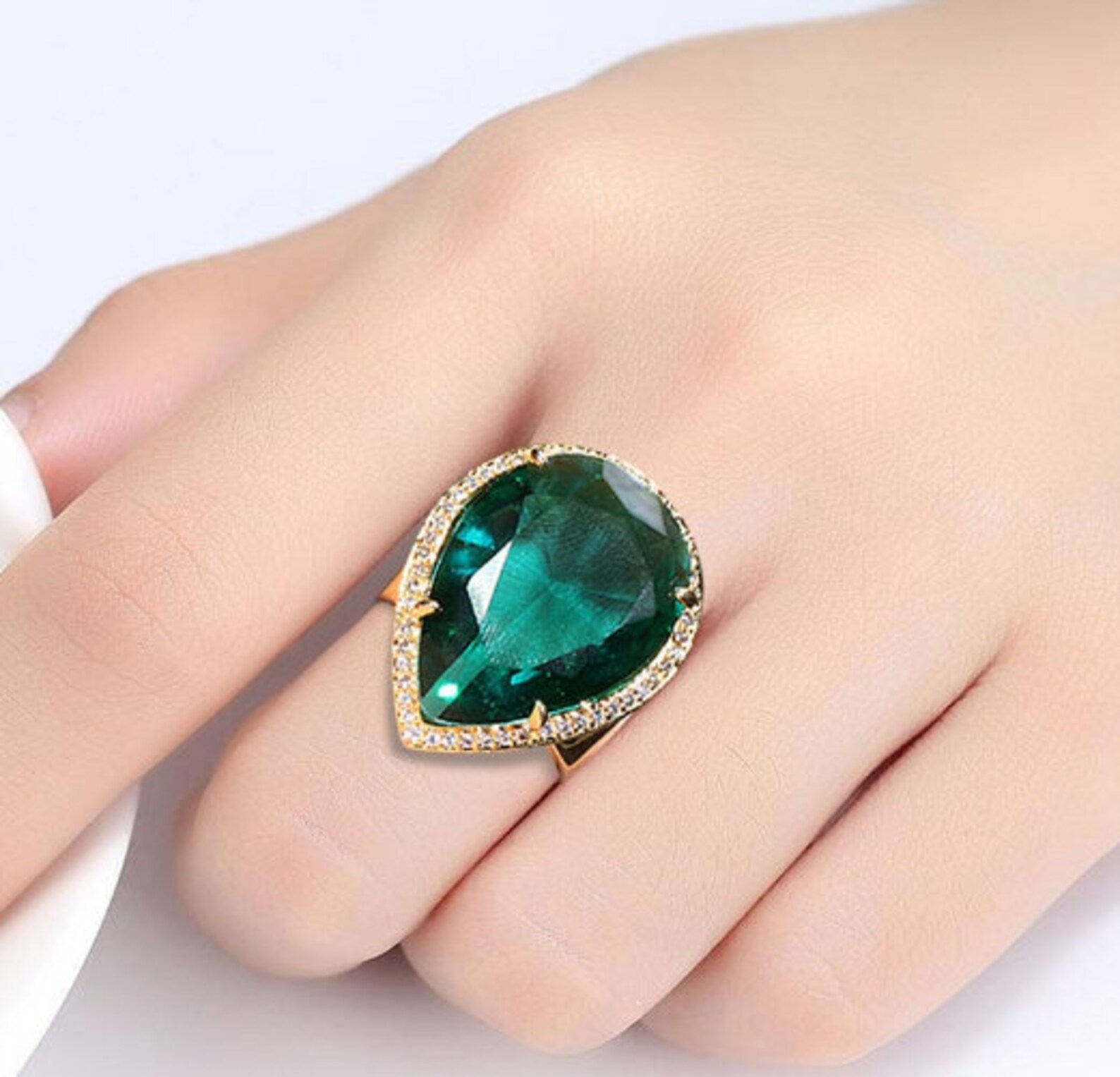 Lab Emerald Ring925 Silver ringGemstone RingGemstone Etsy