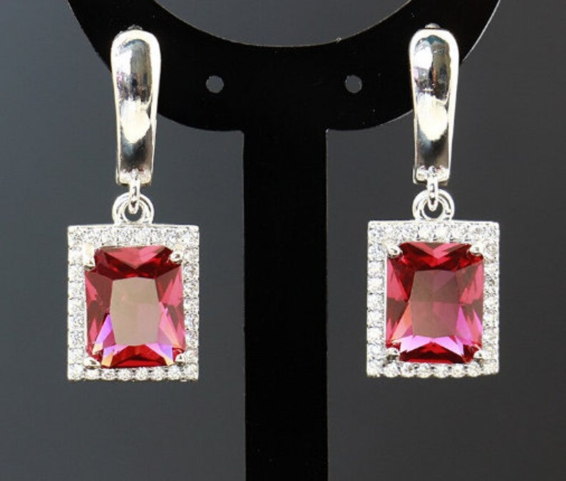 Lab Ruby Jewelry Set925 Sterling Silver JewelryRuby Etsy
