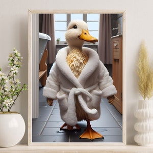Duck Wall Decor | Bathroom Art Print | Toilet Poster | Funny Bathroom Wall Decor | Duck Bath Prints | Duck Printable | Digital Download