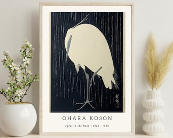 Ohara Koson Egret Print: Vintage Japanese Art (Digital Download)