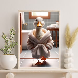 Duck Wall Decor | Bathroom Art Print | Toilet Poster | Funny Bathroom Wall Decor | Duck Bath Prints | Duck Printable | Digital Download
