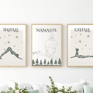 Yoga Wall Decor, yoga houdingen poster, yoga houding kunst poster, yoga studio poster, afdrukbare muurkunst, yoga houdingen kunst aan de muur, digitale download