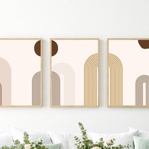 Boho Wall Art Set Of 3 Prints, Boho Set of 3, Gallery Wall Set, 3 Piece Wall Art Printable, Boho Botanical Set, Digital Download