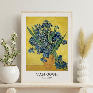 Vincent Van Gogh, Van Gogh Irises, Vintage Painting, Van Gogh Art Print. Instant Download, Vase of Roses, Vintage print, Digital Download
