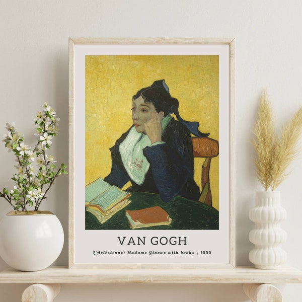 Impression d'art Van Gogh, L'Arlésienne Madame Ginoux, Vincent Van Gogh, peinture vintage, impression d'art Van Gogh, Van Gogh Fine Art, art mural vintage