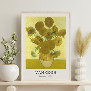 Vincent Van Gogh, Sunflowers, Vintage Painting, Van Gogh Art Print. Instant Download Printable Van Gogh Fine Art, Vintage print