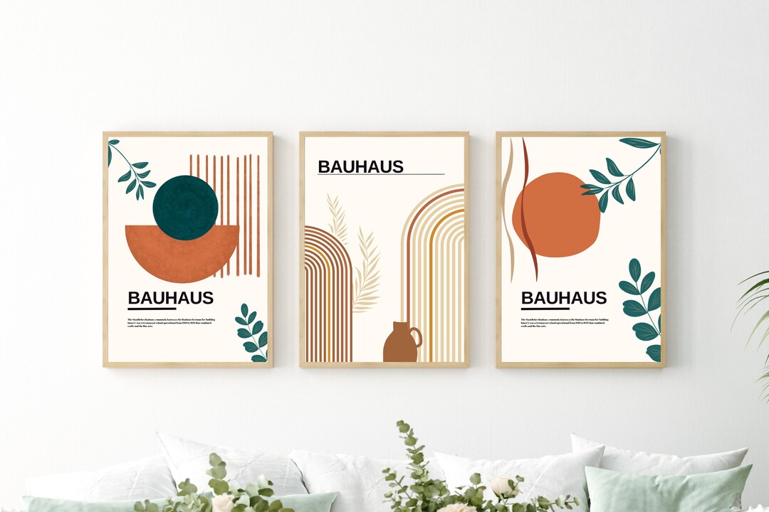 Bauhaus Art Print Set: Geometric Exhibition Posters (PDF) - Etsy