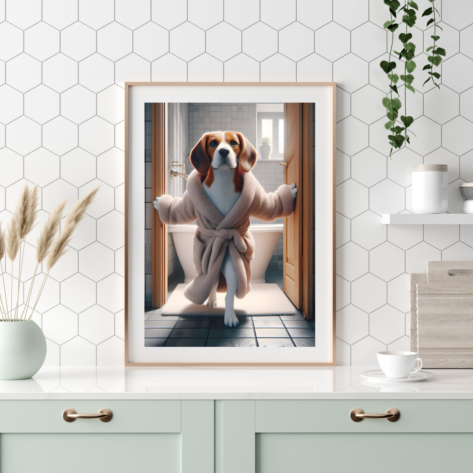 Beagle Wall Art Beagle Printable Dog Bathroom Print Beagle Wall Decor Bathroom Wall Decor Beagle ...