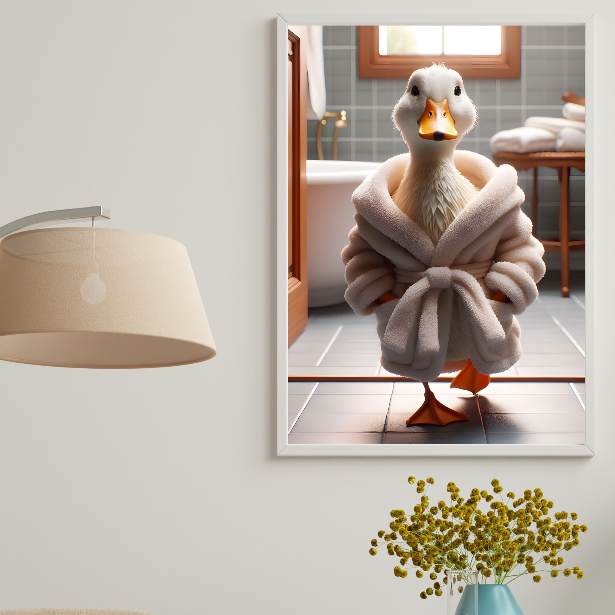 Duck Wall Decor | Bathroom Art Print | Toilet Poster | Funny Bathroom ...
